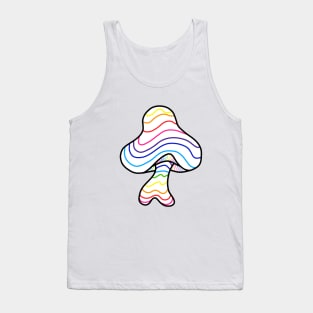 The Perfect Mushroom: Exotic Trippy Wavy Rainbow Contour Lines 2 Tank Top